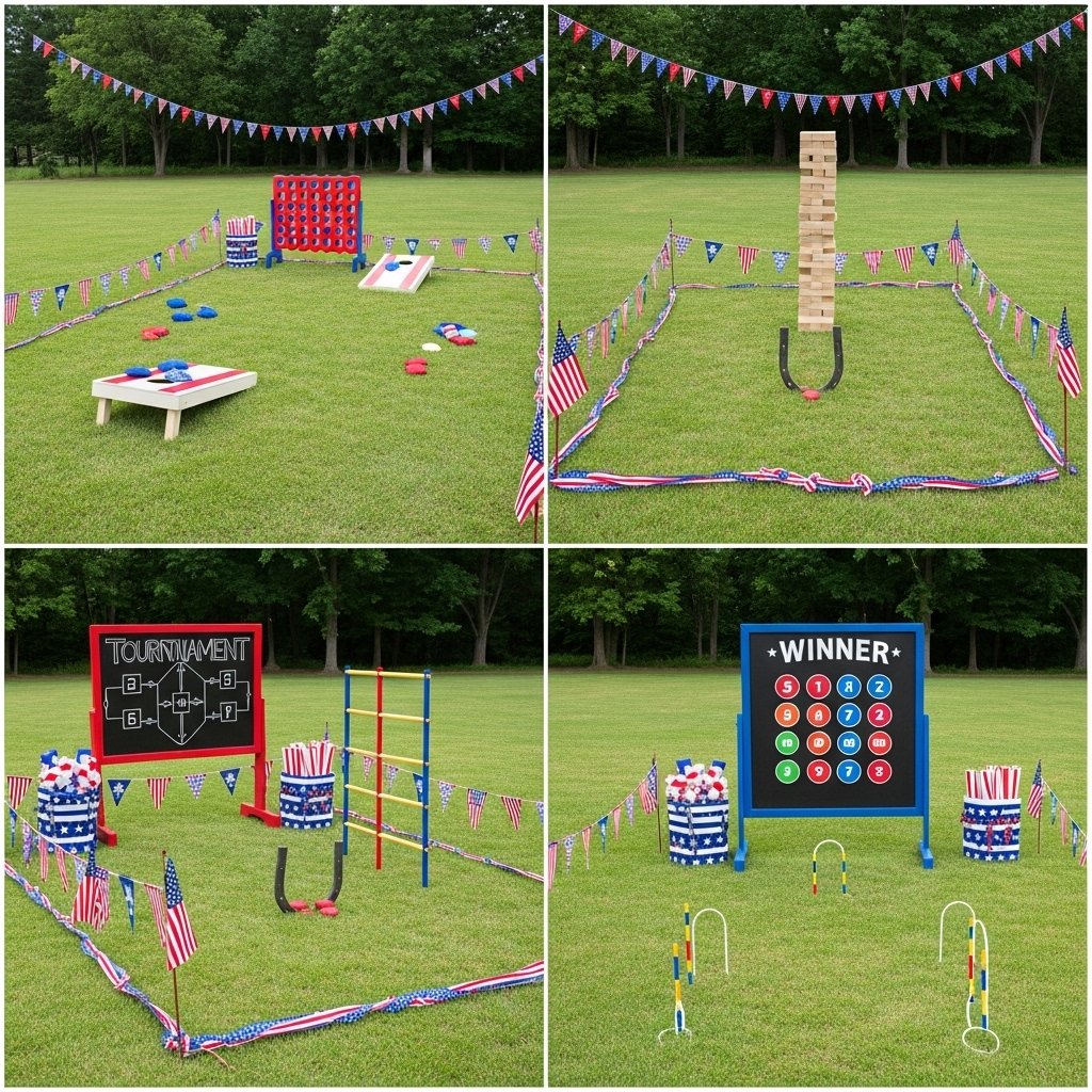 Patriotic Lawn Game Zone