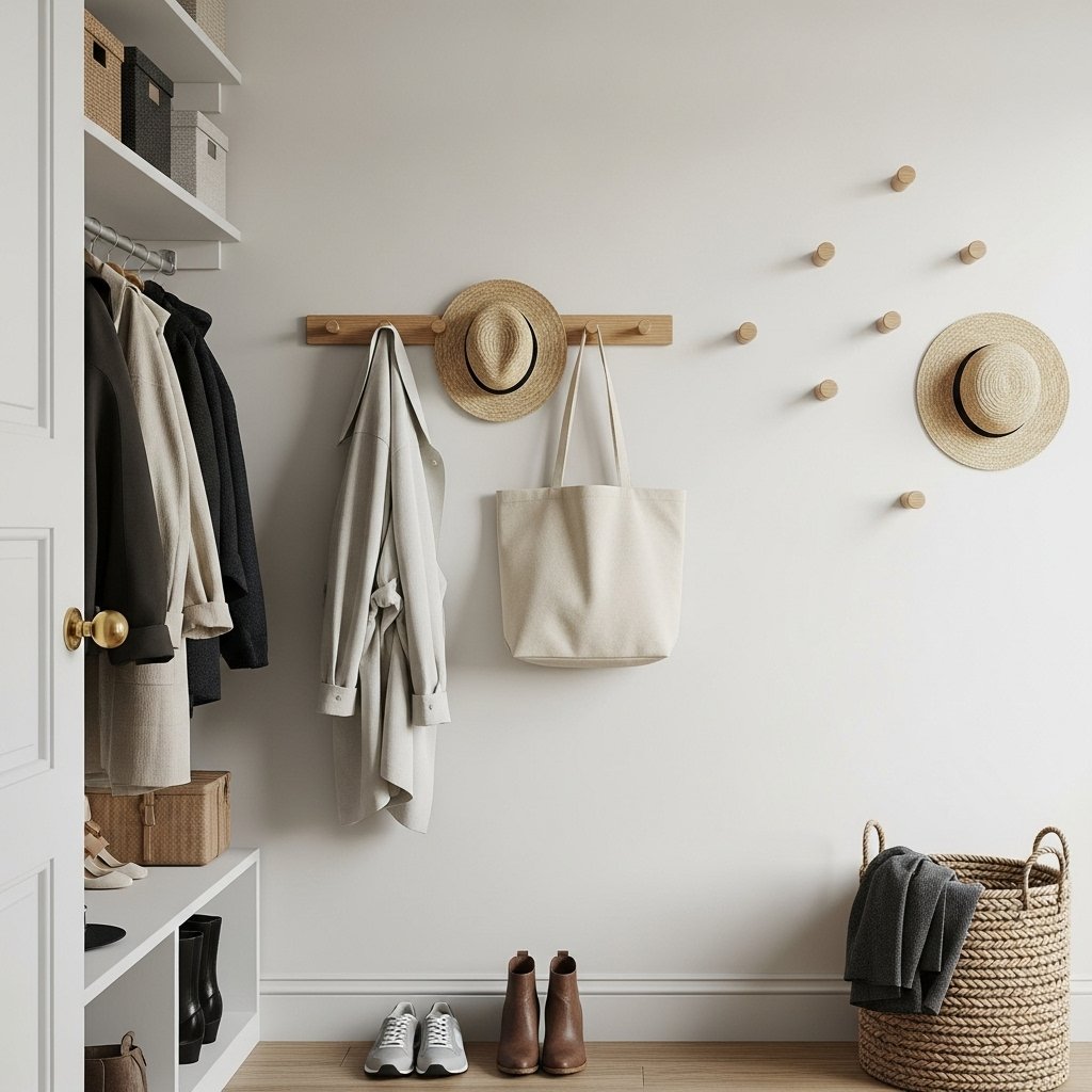  Minimalist Wooden Peg Rail