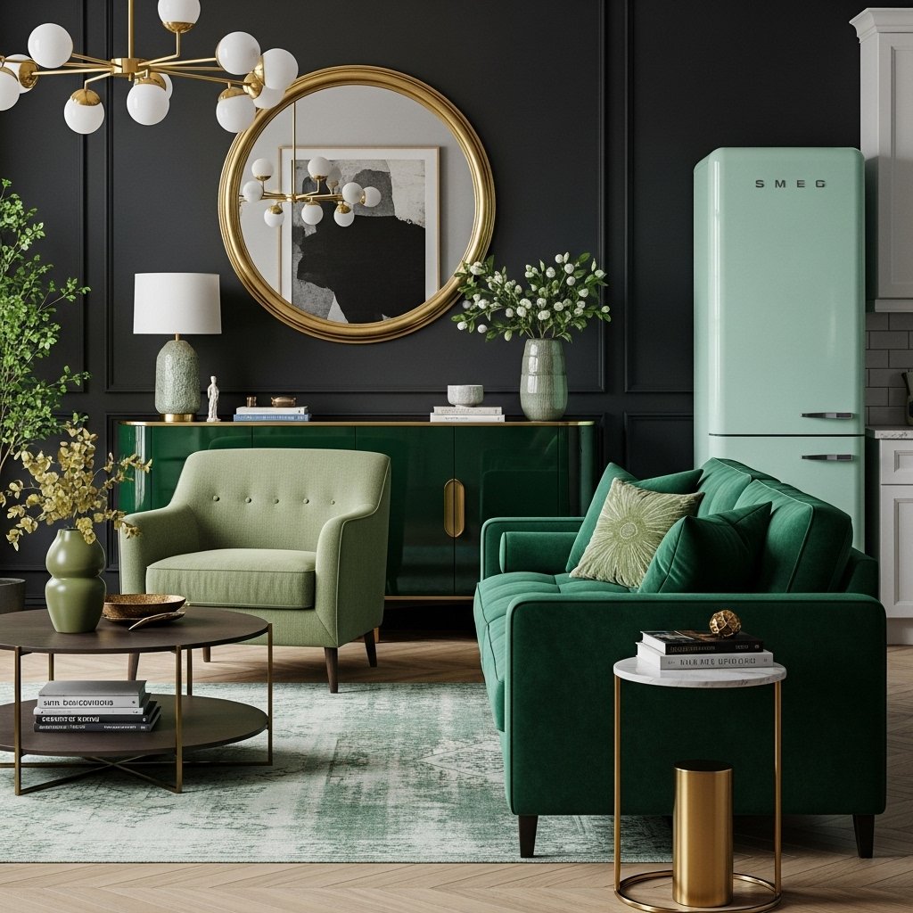 Moody and Glamorous Green Tones