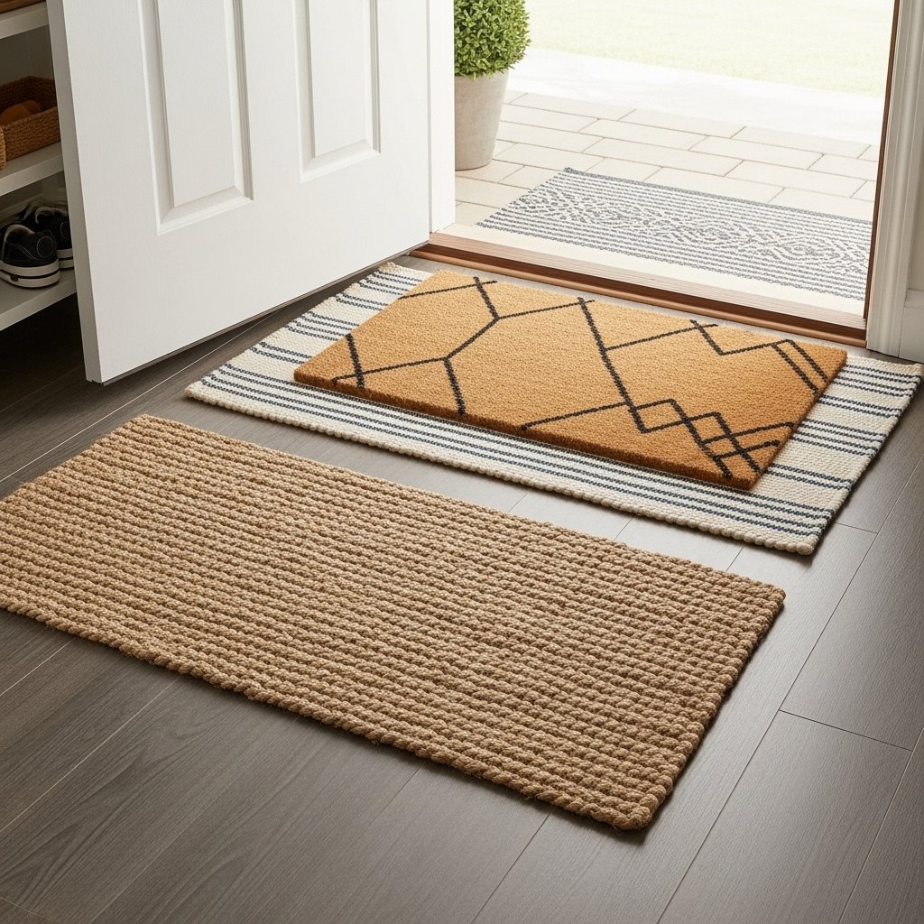Layered Jute and Coir Welcome Mats