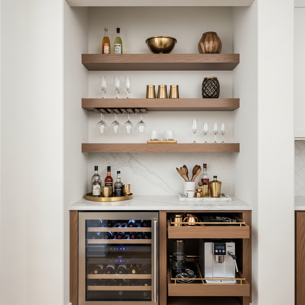 Built-In Coffee & Wine Bar Combo Built-In Coffee & Wine Bar Combo