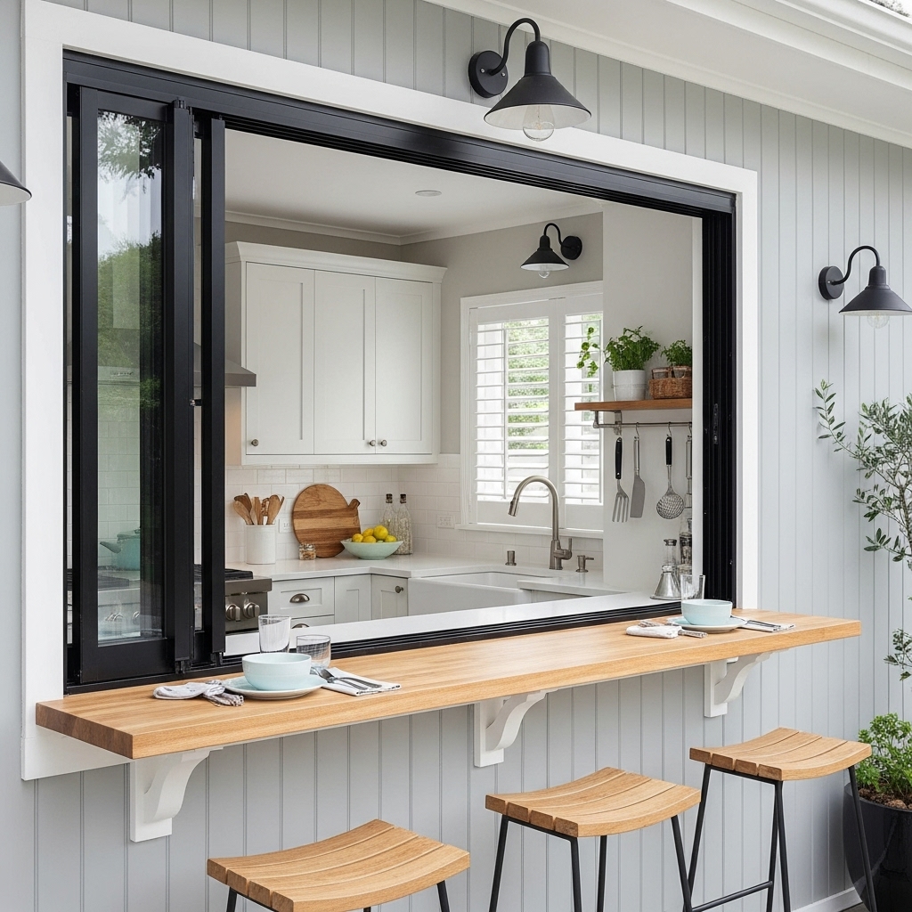 Pass-Through Outdoor Breakfast Bar Pass-Through Outdoor Breakfast Bar