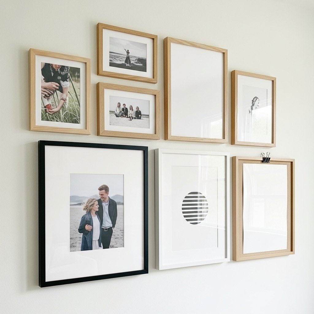 Minimalist Wood and Metal Gallery Frames