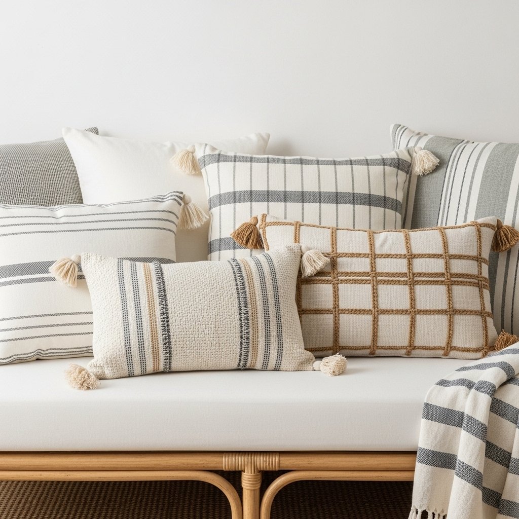 Coastal Grid & Tassels