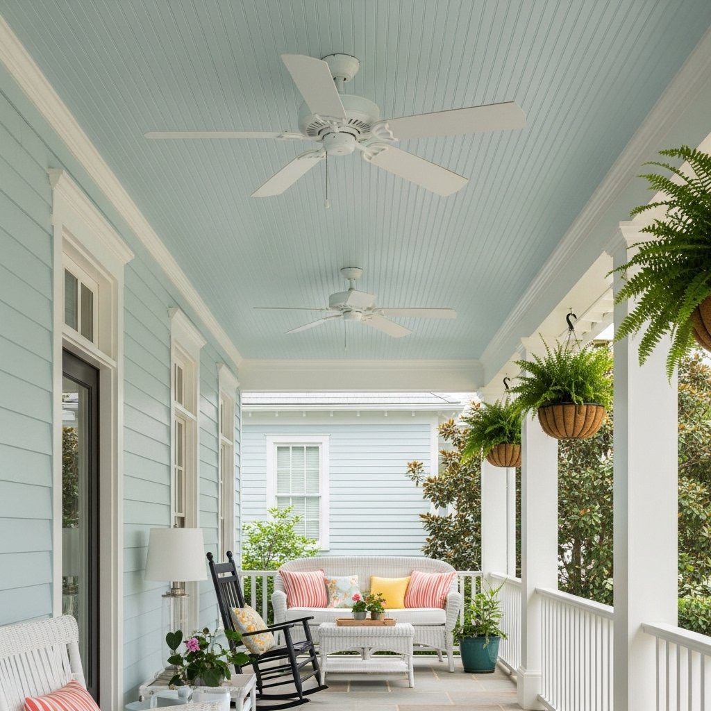 The Haint Blue Porch Ceiling
