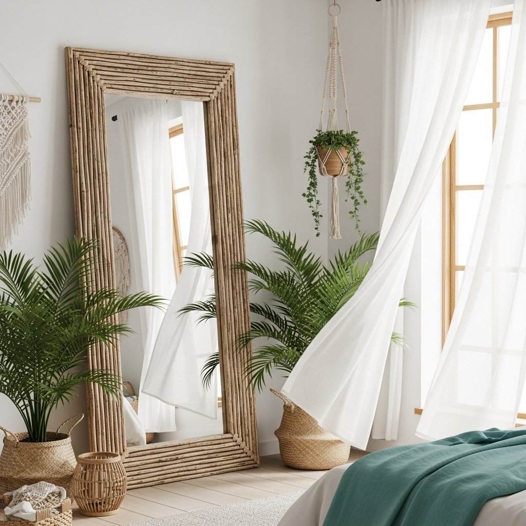 The Laguna Full-Length Rattan Mirror