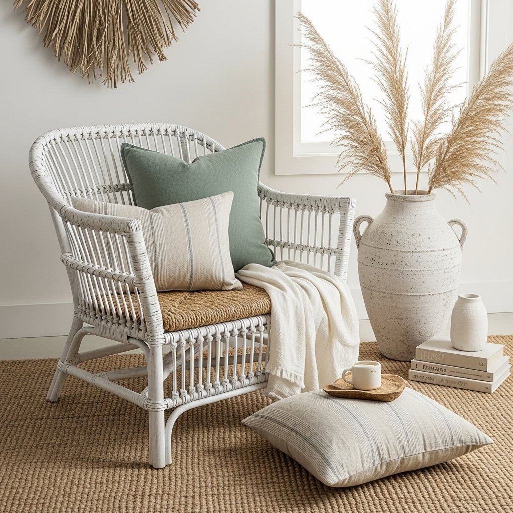 The Coastal Serenity Rattan Armchair