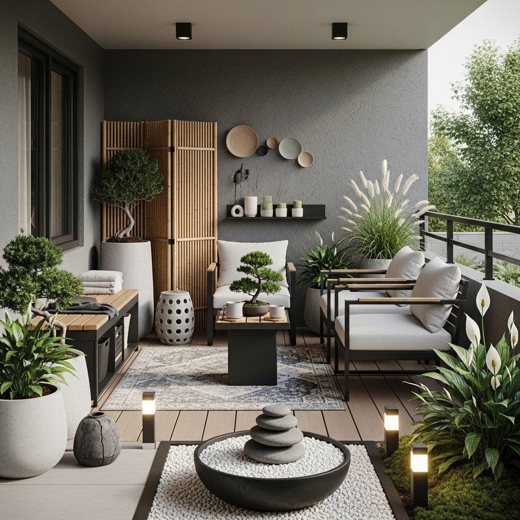Tranquil Zen Balcony Porch