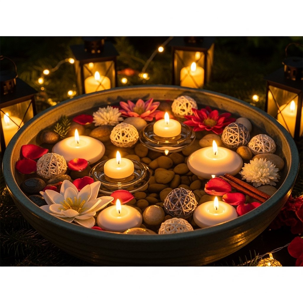 Floating Candle Bowl Centerpiece