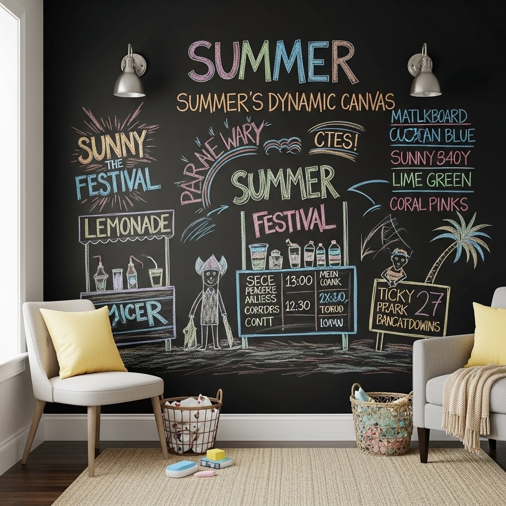 Dynamic Chalk Art Wall