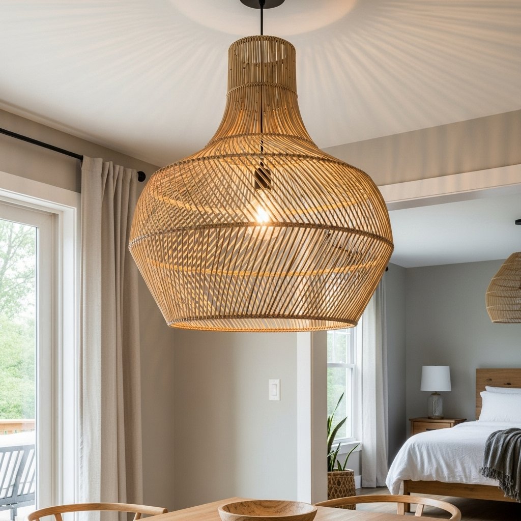 Natural Rattan Dome Pendant