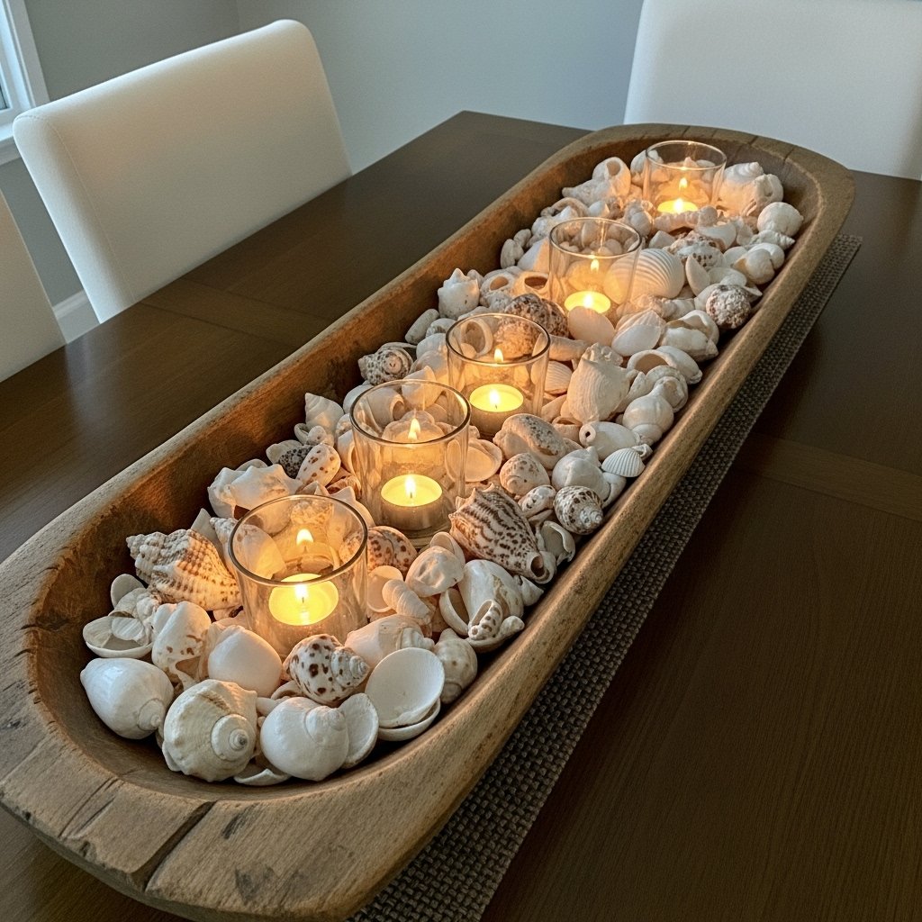 Glowing Seashell Table Runner