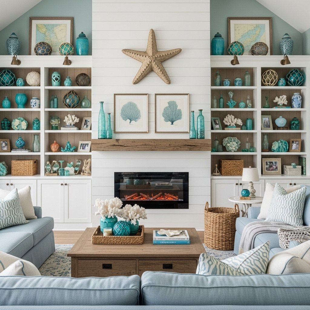 The Curated Seaside Bookshelves