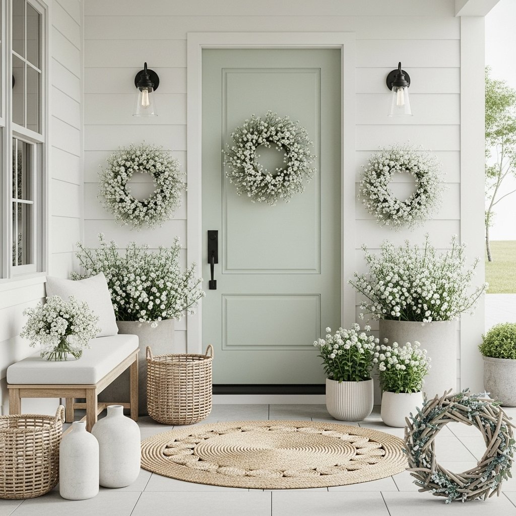 Soft Sage & Baby’s Breath Porch