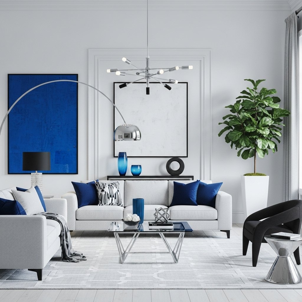 Modern Chrome Arc Floor Lamp