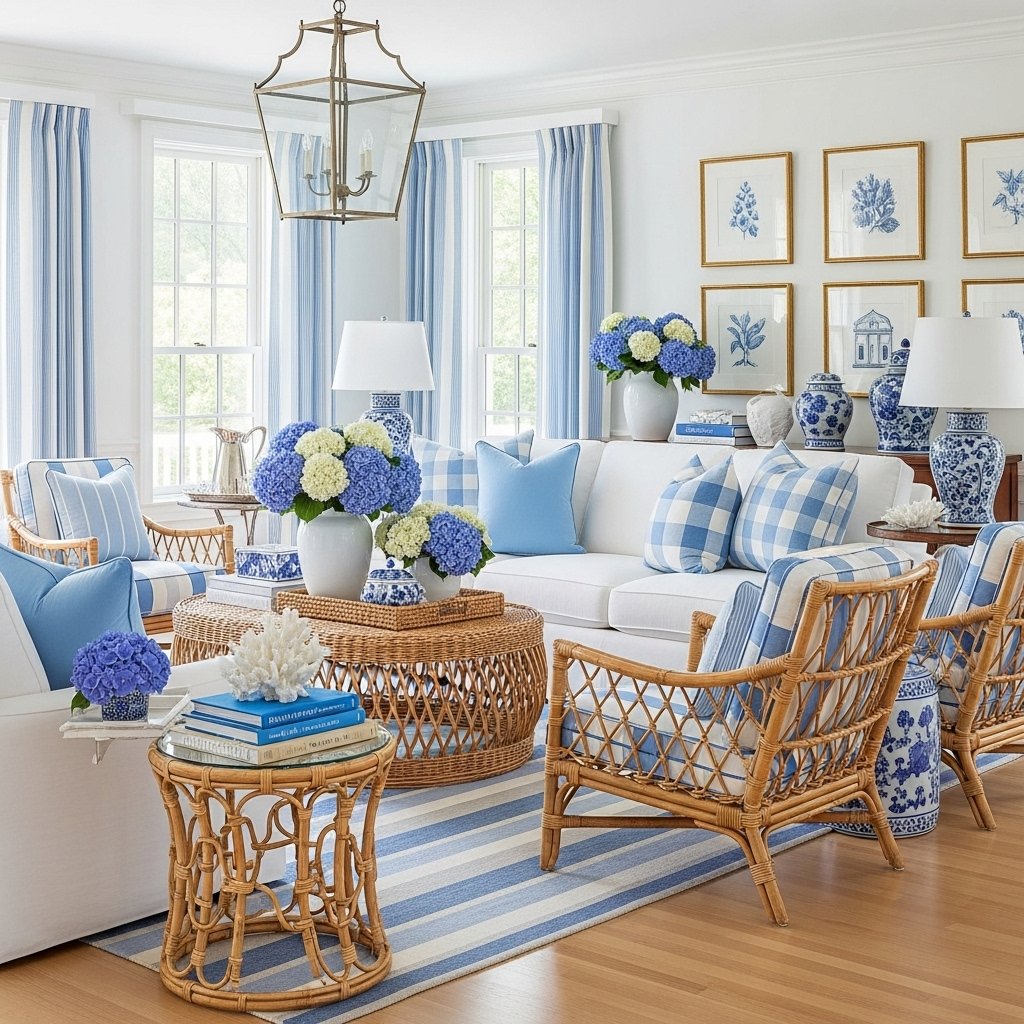 The Blue and White Garden Room