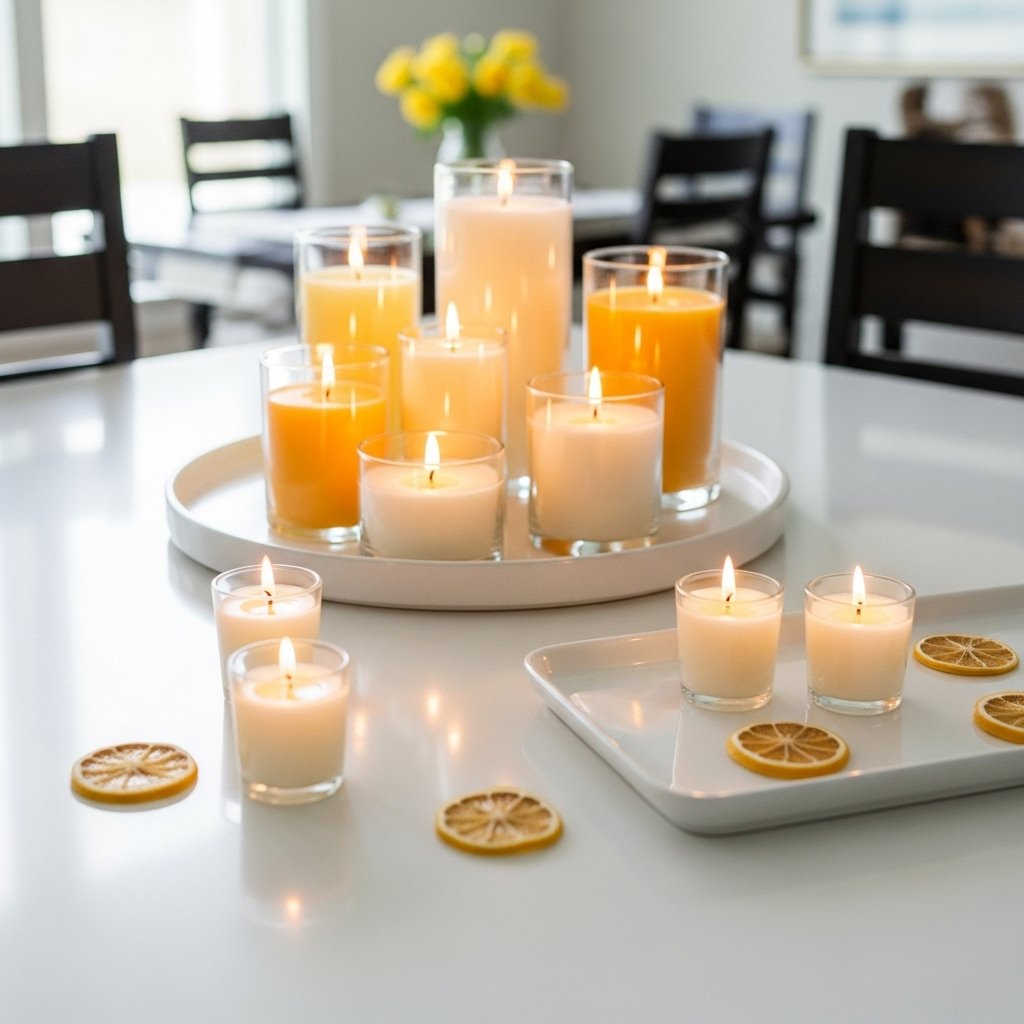 Citrus Glow Candle Display