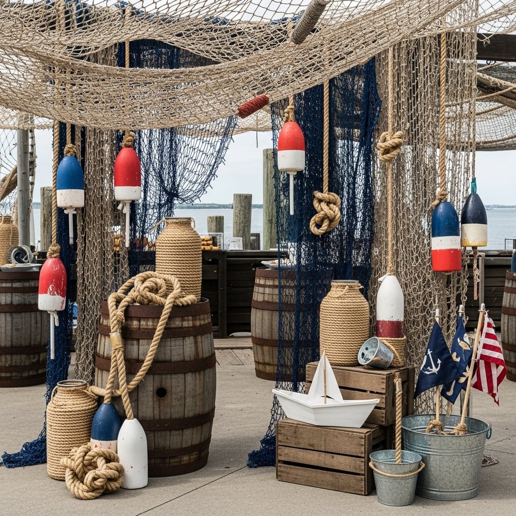 Rustic Fishing Dock Display