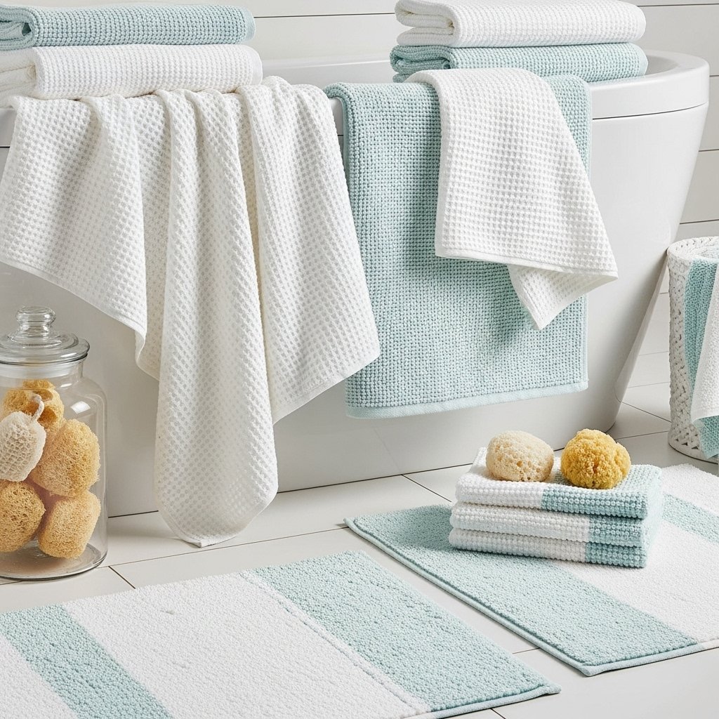  Aqua & White Bathroom Refresh