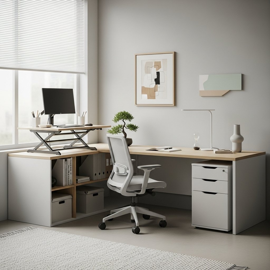 Modern Zen Corner Office