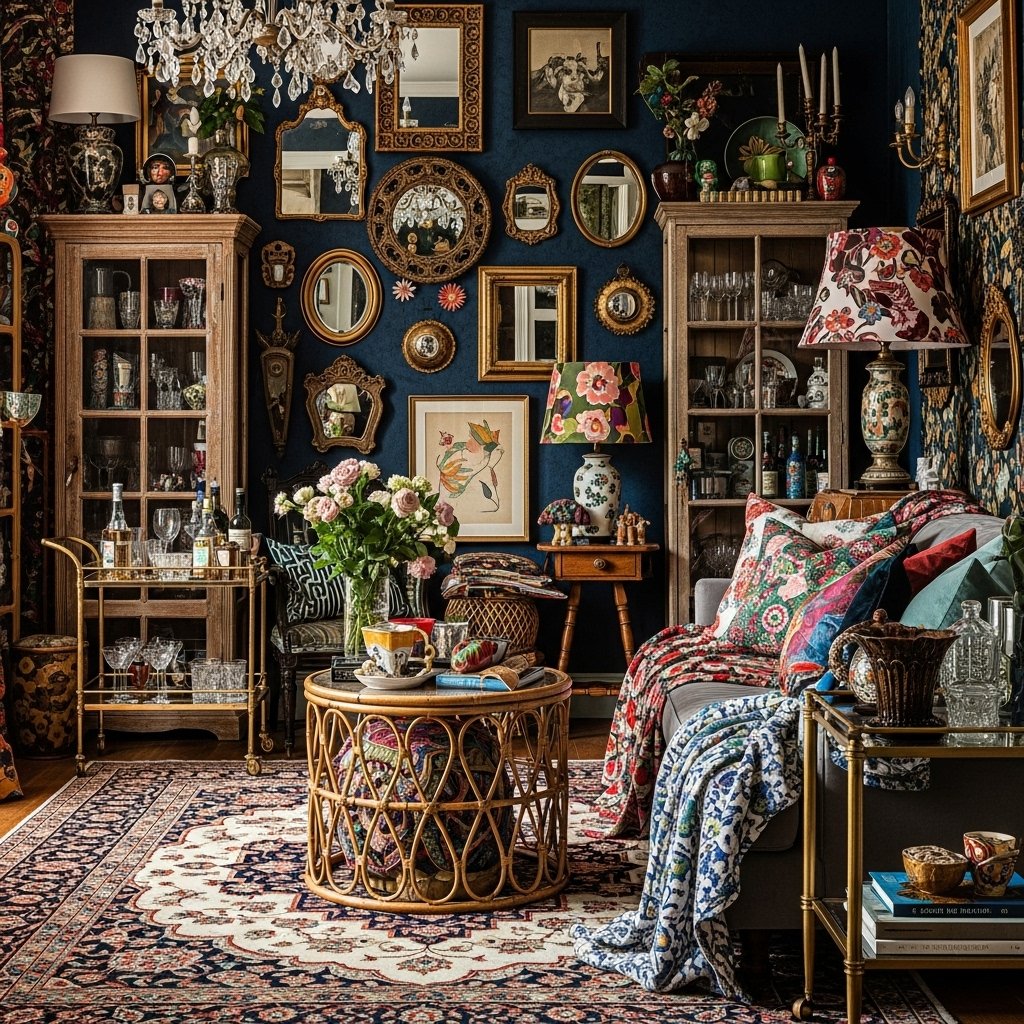 Maximalist Vintage Living Room