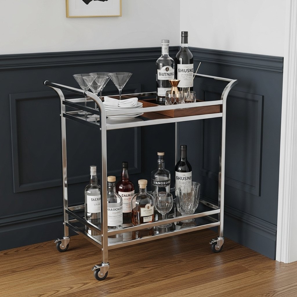 The Timeless Silver Service Cart