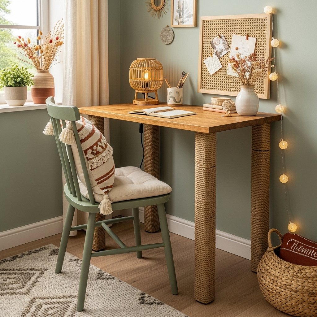 The DIY Jute-Wrapped Desk