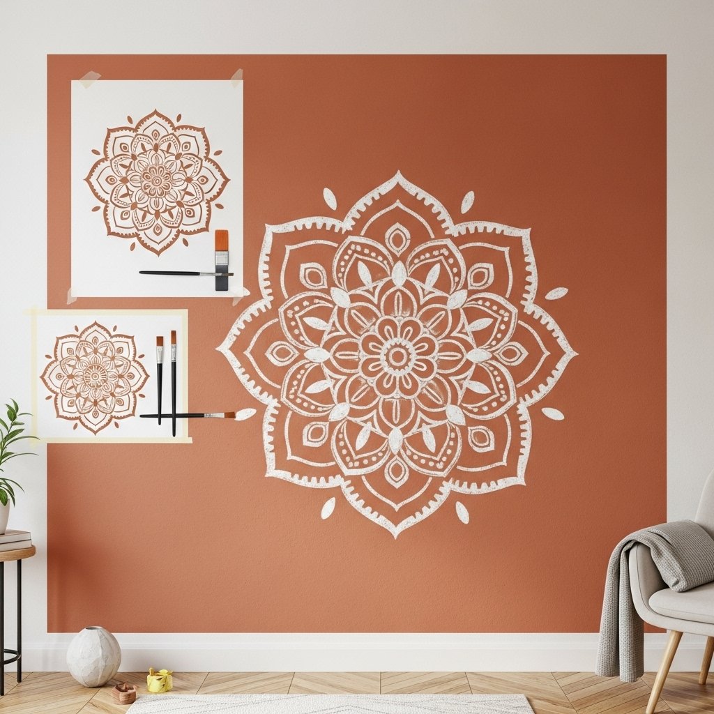 The Serene Mandala Mural