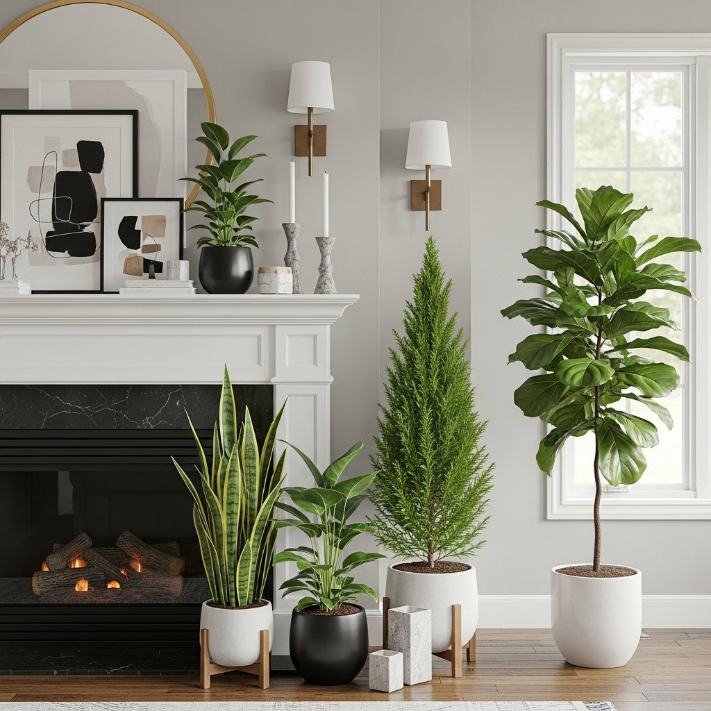 Polished Green Mantel Scene