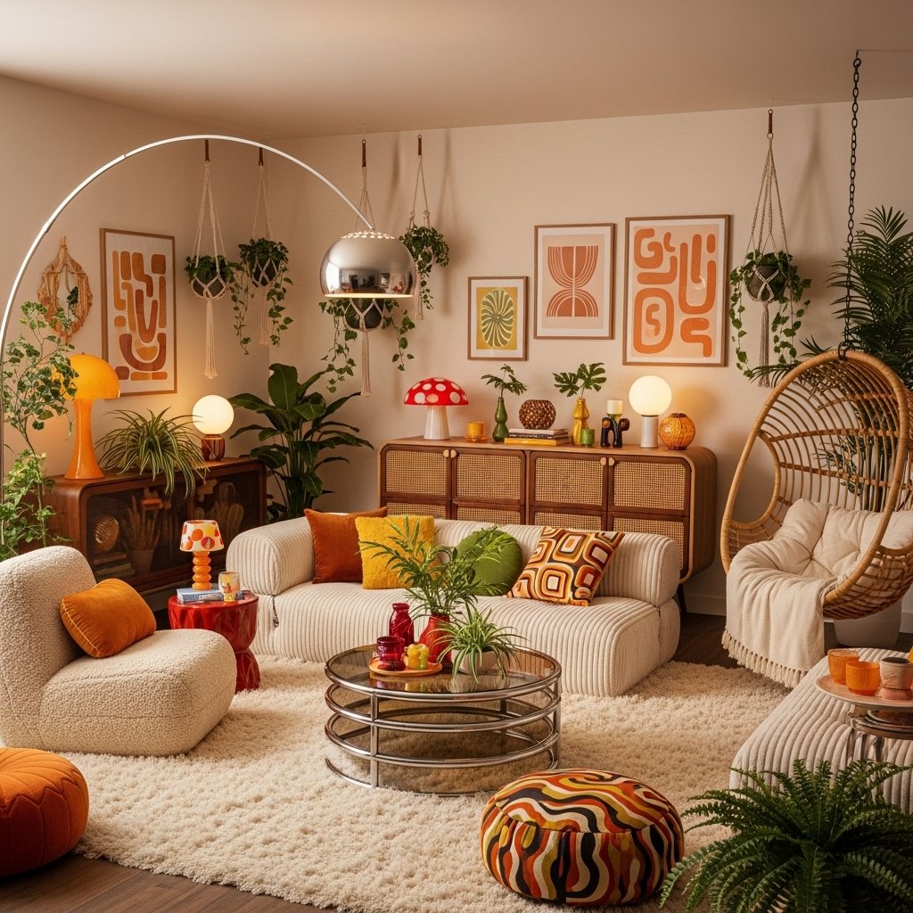 Retro Corduroy Channel-Tufted Sofa