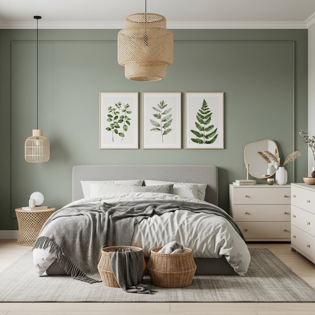 Sage Leaf & Woven Taupe Tranquility