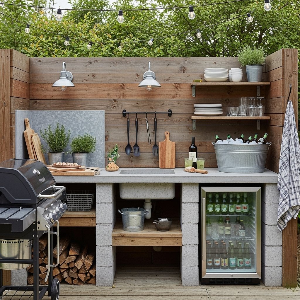 The Rustic Outdoor Grilling Station
