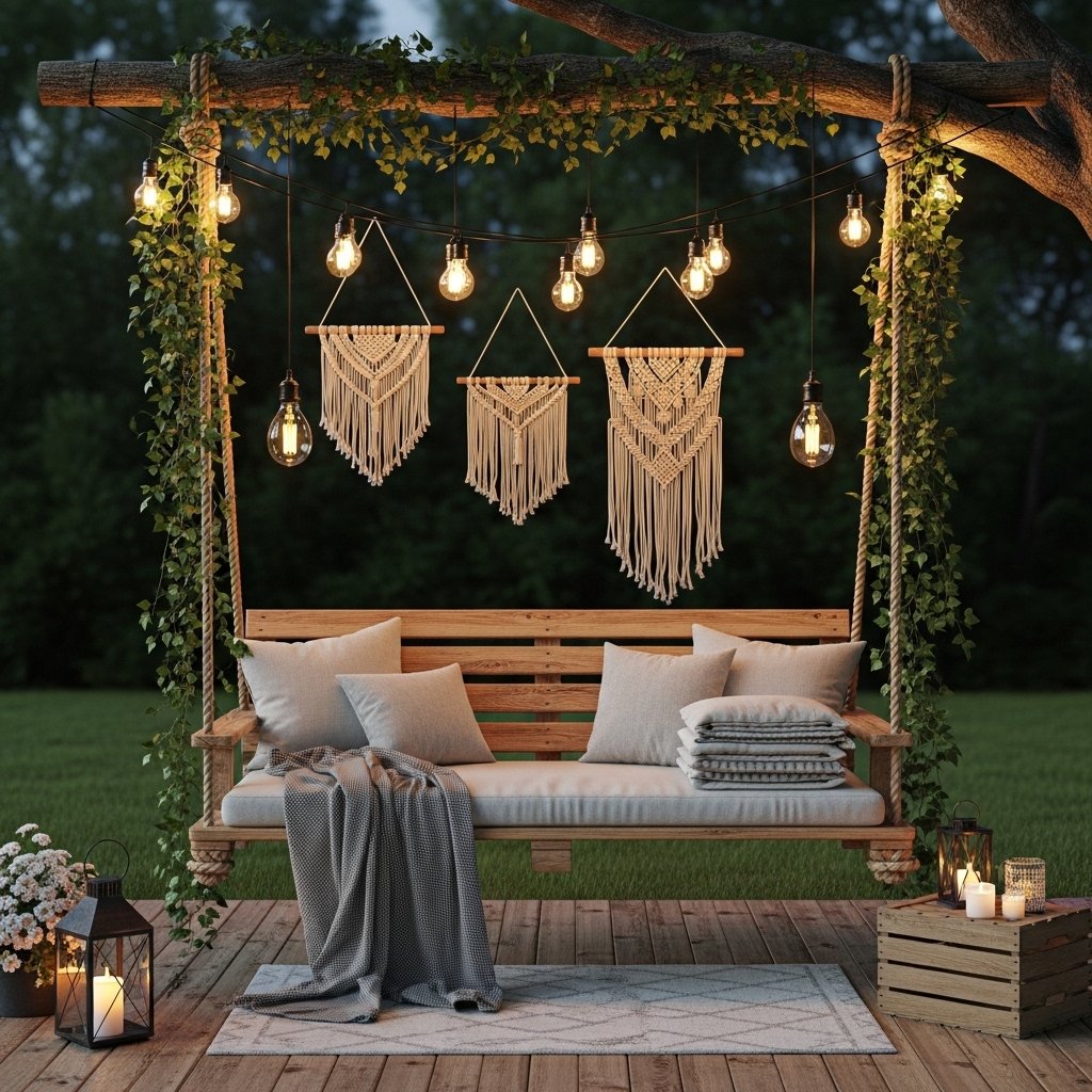 Hanging Macramé Swing Lounge