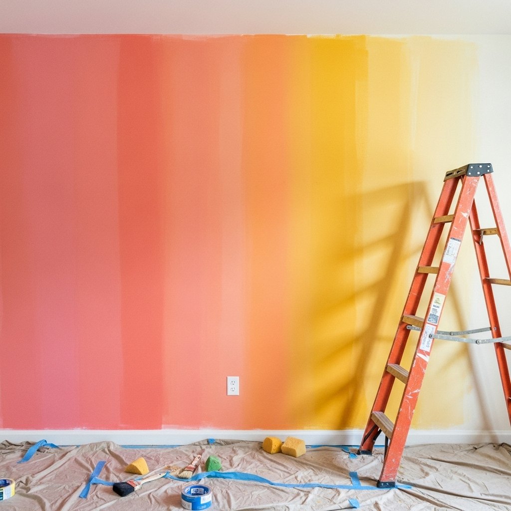 The Blended Ombre Wall