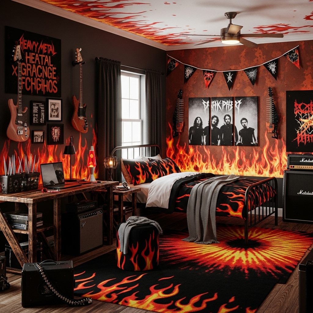 Inferno Metal Grunge Bedroom Inferno Metal Grunge Bedroom