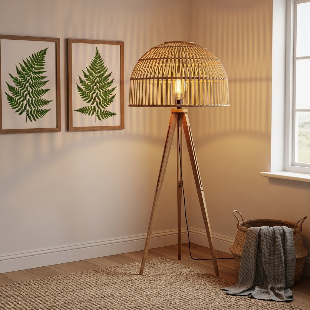 Natural Woven Tripod Glow