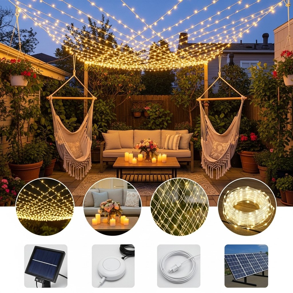 Starlit Patio Glow Net Lights