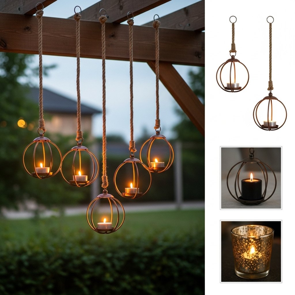 Rustic Rope and Globe Lanterns