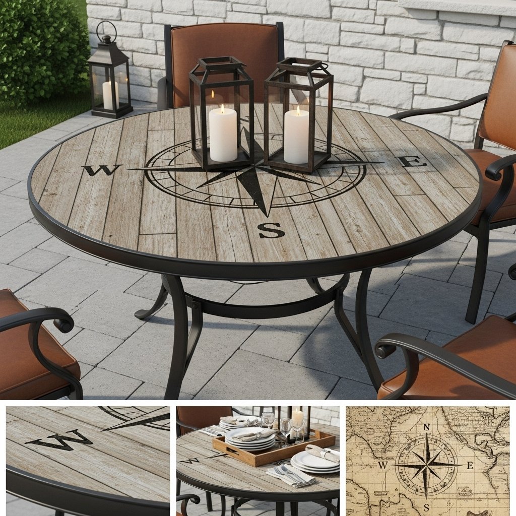 Nautical Compass Dining Table