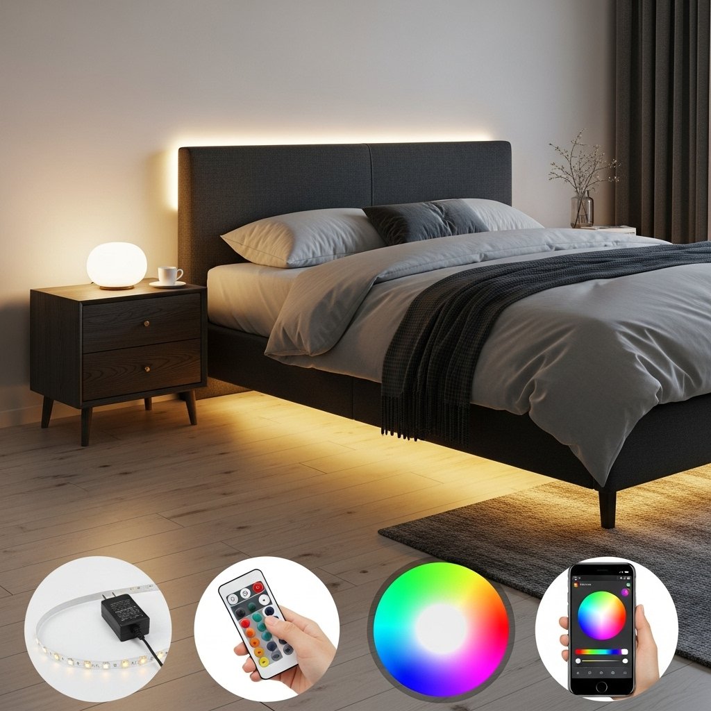  RGB Underbed and Headboard LED Light Strips