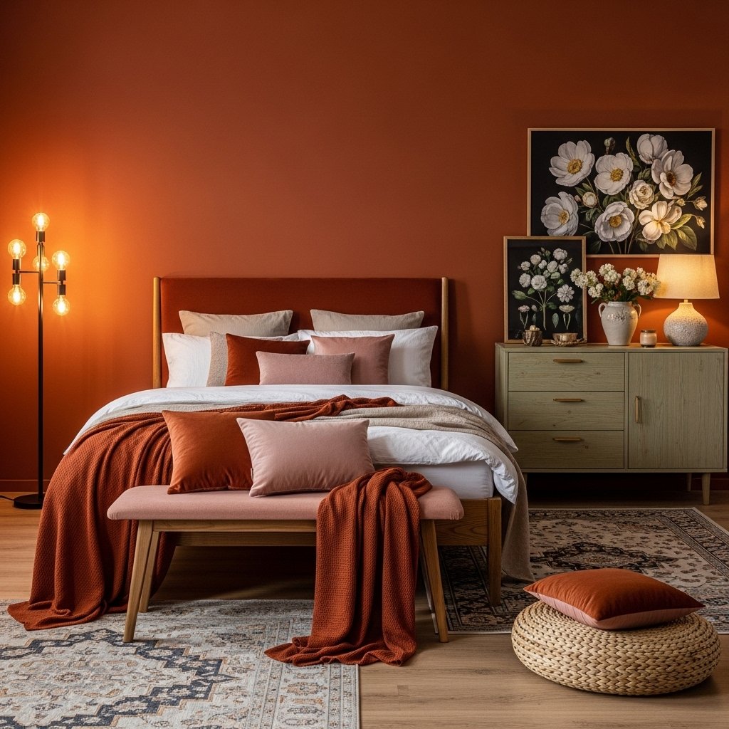 Burnt Sienna & Blush Velvet Embrace