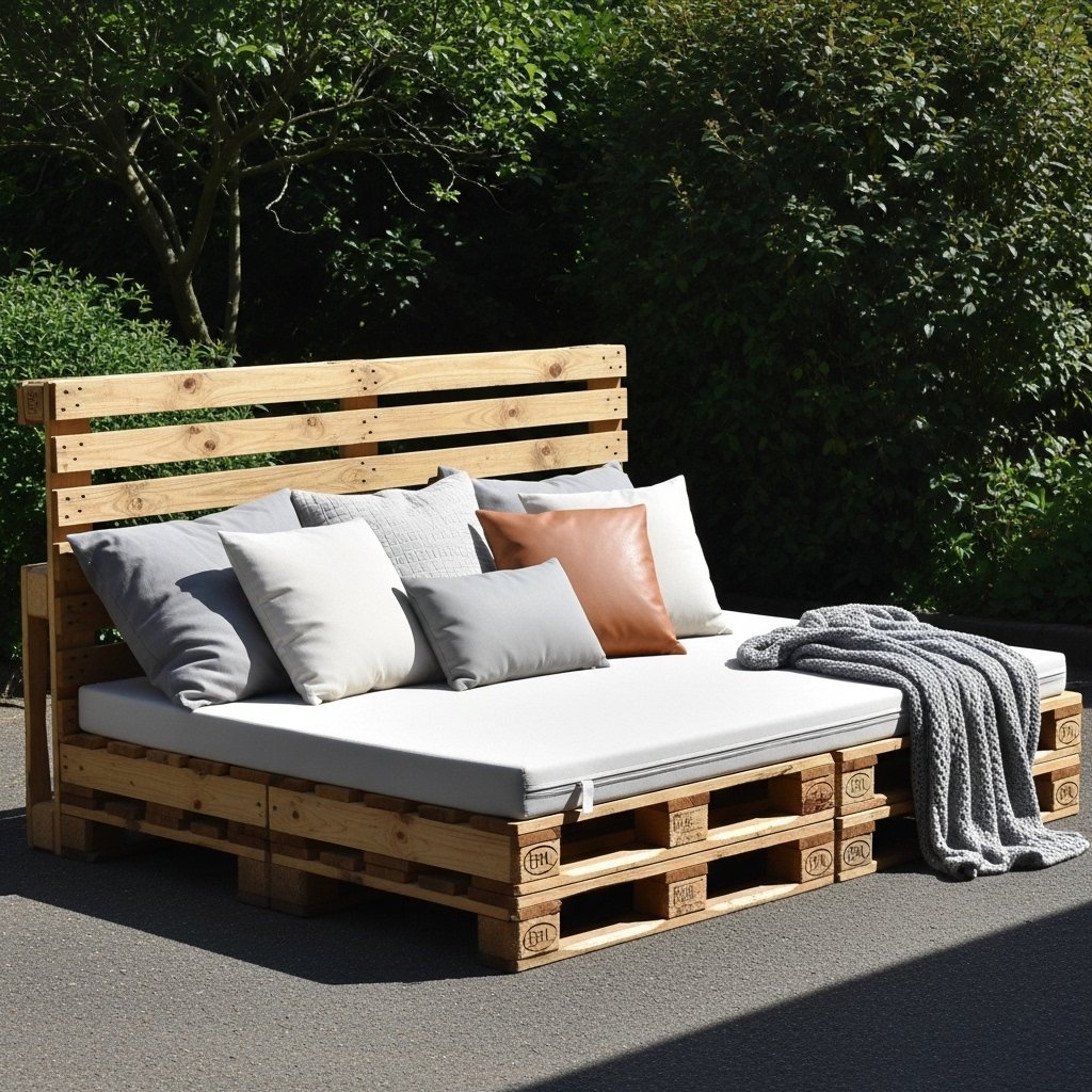 Rustic Pallet Daybed Lounger