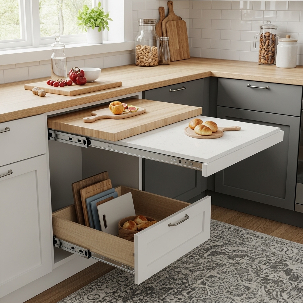 Concealed Multi-Level Prep Station Concealed Multi-Level Prep Station