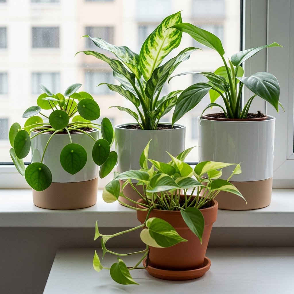 Low-Maintenance Indoor Plants on Windowsill
