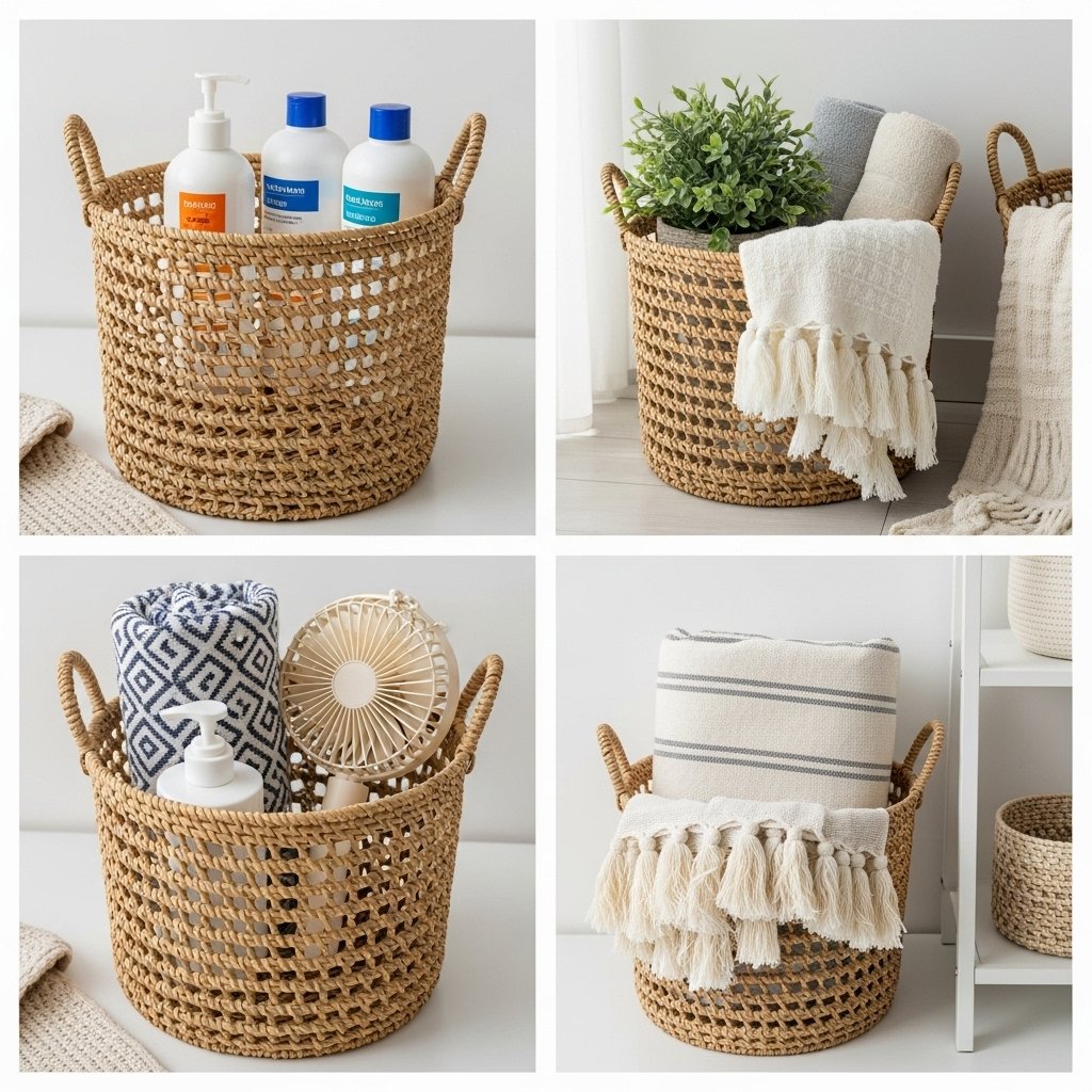 Woven Storage Baskets for Summer Essentials