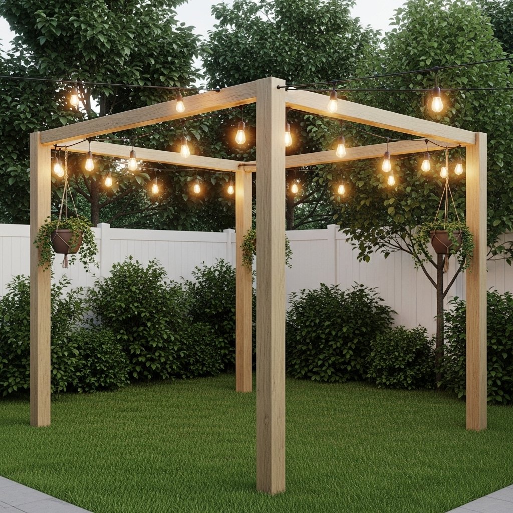 Minimalist Lighted Pergola