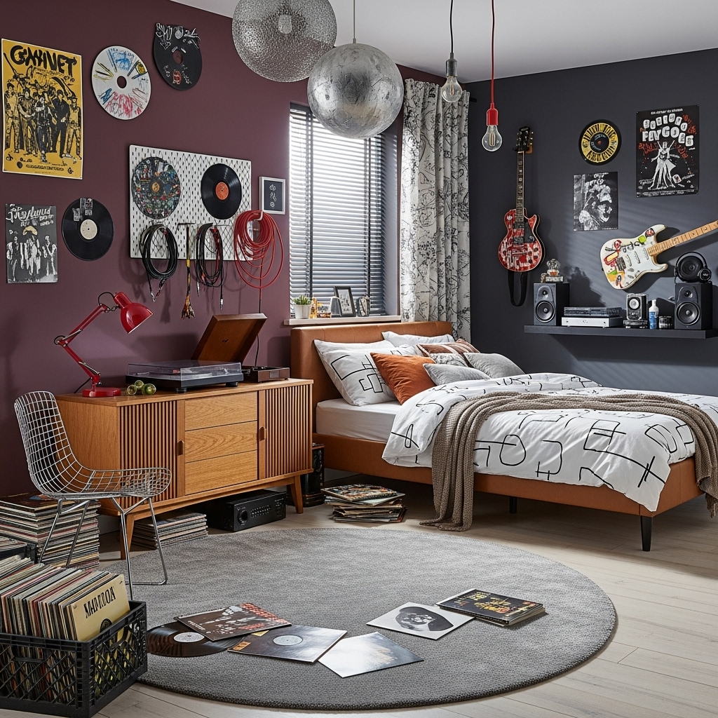 Retro Vinyl Grunge Bedroom Retro Vinyl Grunge Bedroom