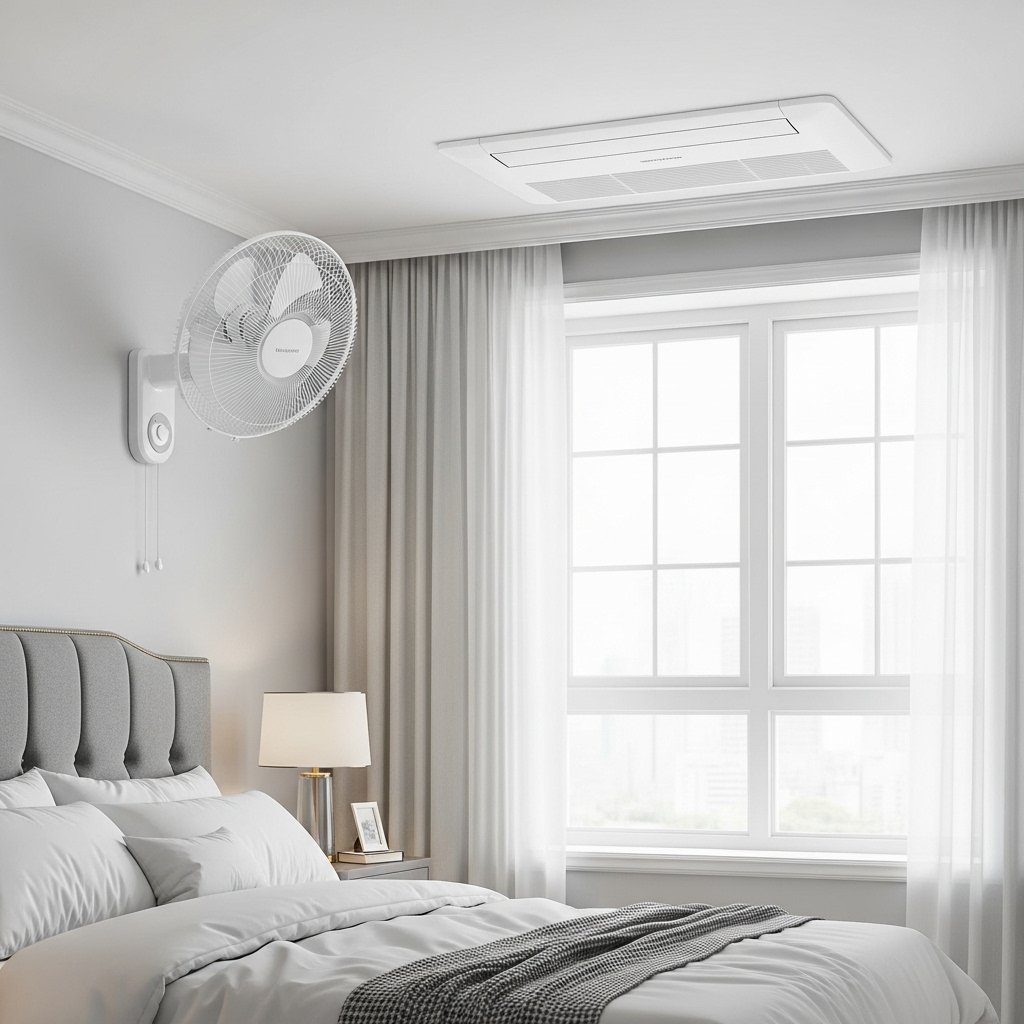 Wall-Mounted Oscillating Bedroom Fan