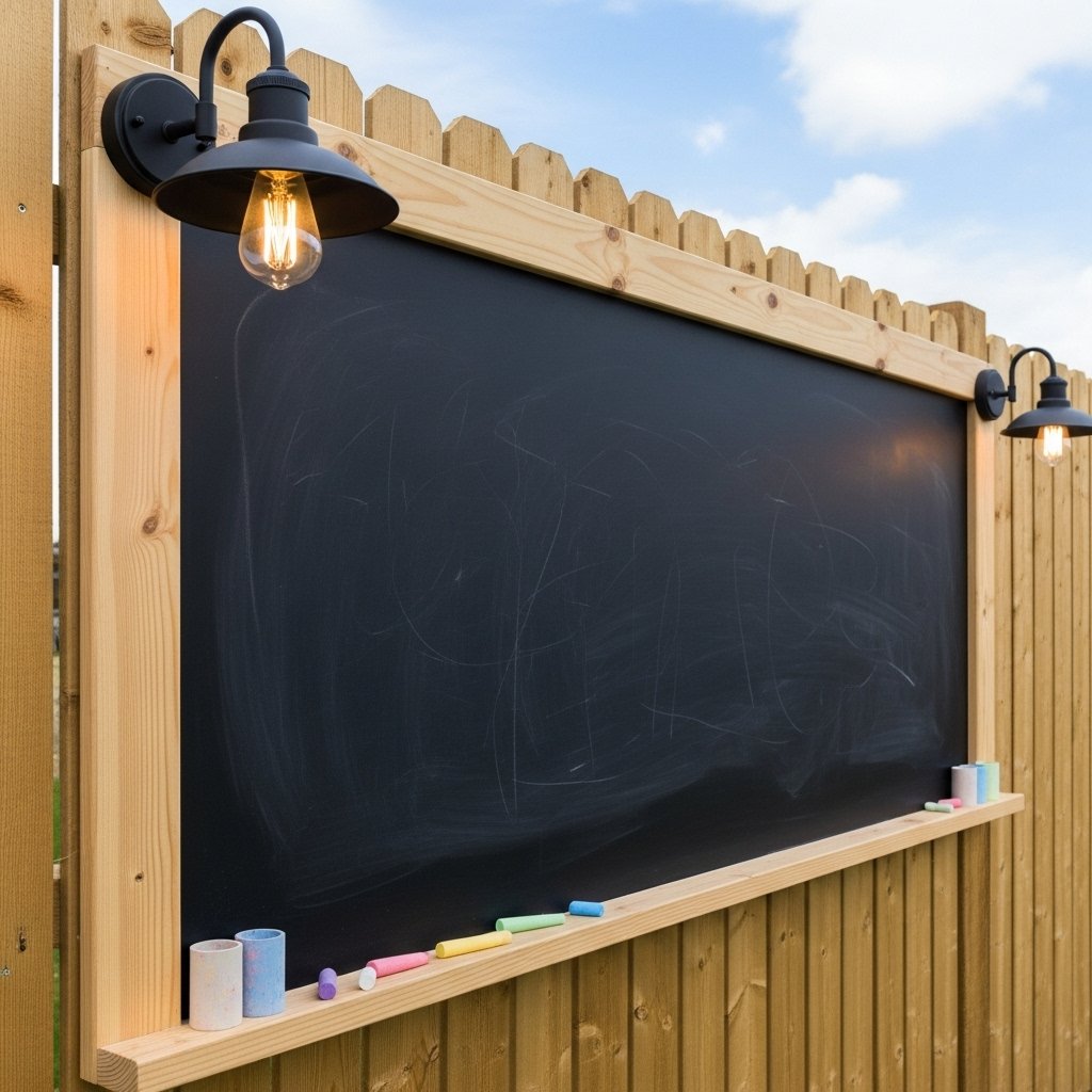 Outdoor Fence-Mounted Chalkboard