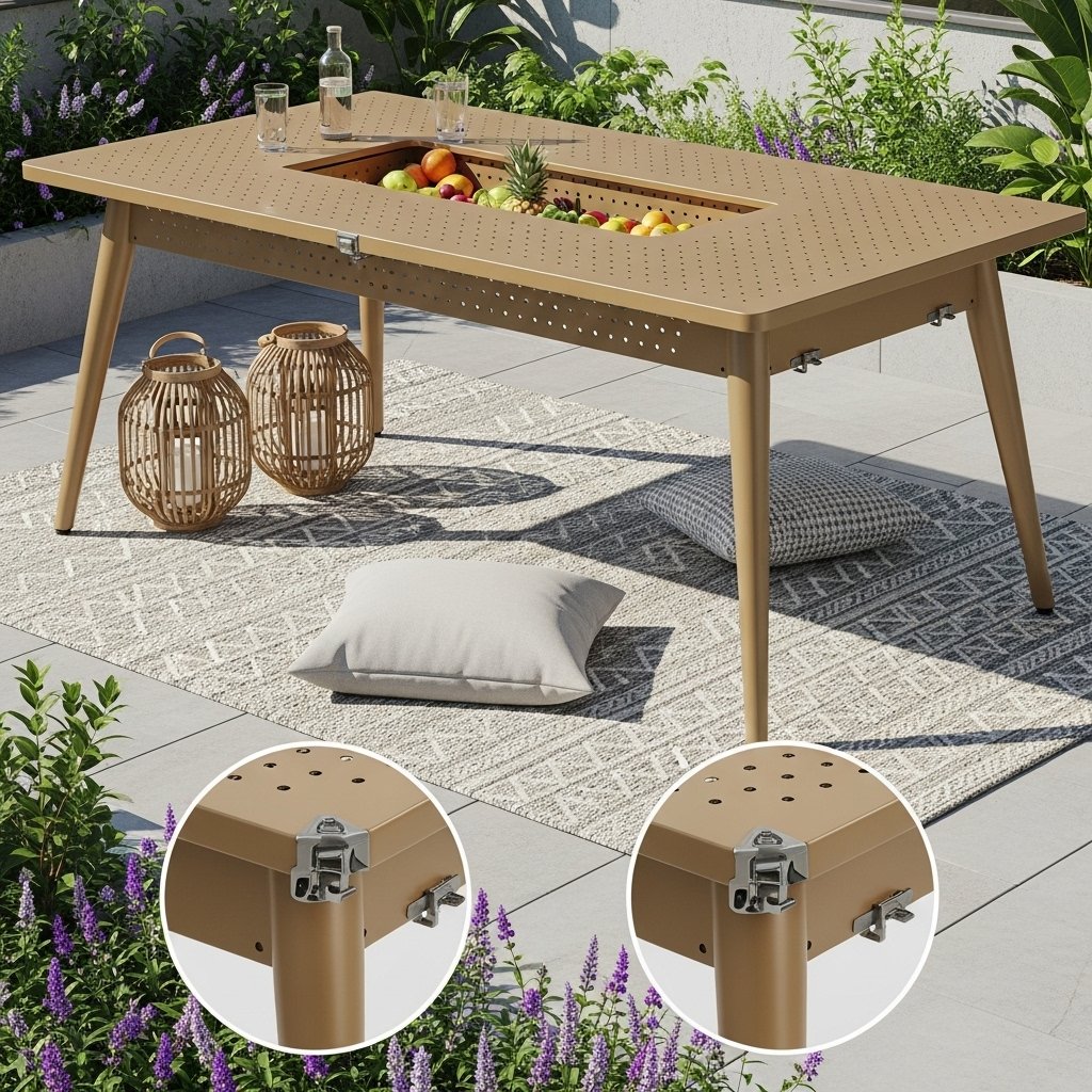 HoneyTan Utility Pop Table